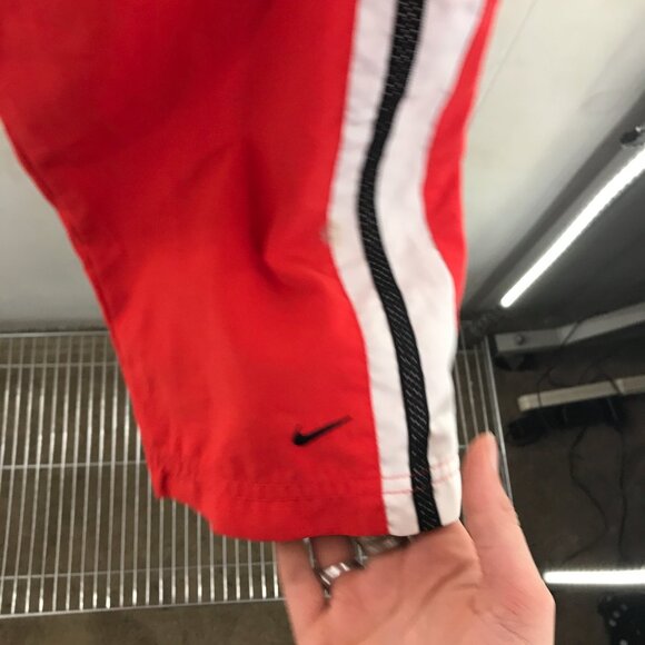 Nike retro red. white, & black stripe cropped track pants size S - Picture 3 of 5